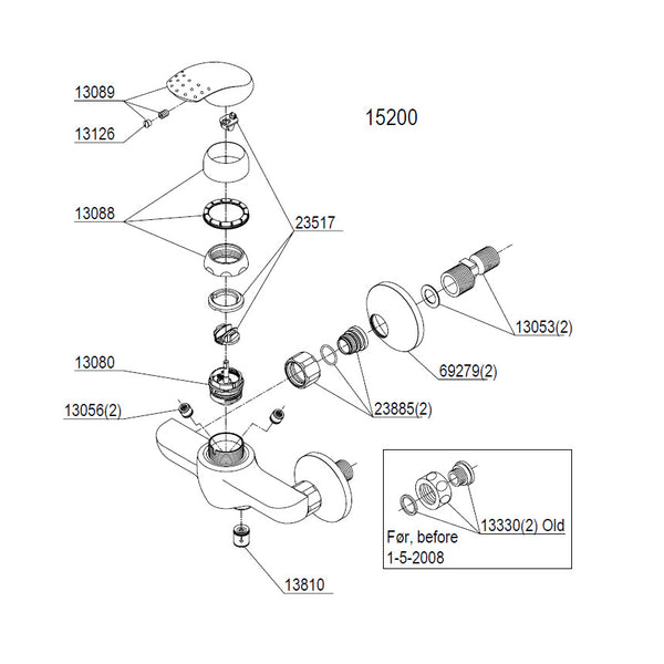 Damixa Parts Jupiter Shower Mixer Tap 15200.00 / 15277.00