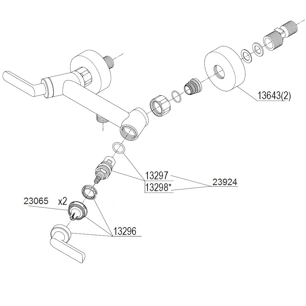 Damixa Parts Venus Surface-Mounted Kitchen Faucet Hoh 15Cm Article number 16300.00