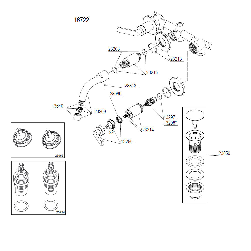 Damixa Parts Venus Washbasin tap 16722.00