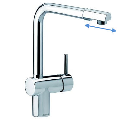 Damixa Parts Osier Kitchen Faucet With L-Spout With Pull-Out Head Article number 18121.00 / 18121.66