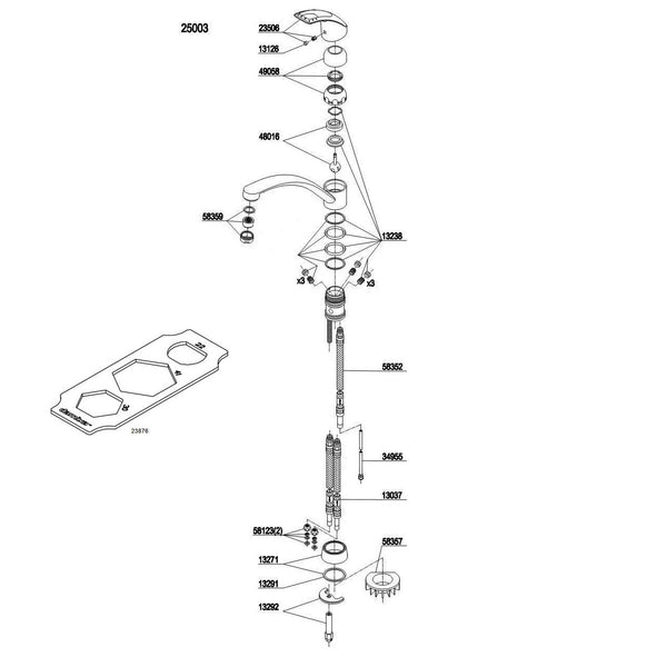 Damixa Onderdelen Saturn Keukenmengkraan (LAGE DRUK BOILER) 25003.00