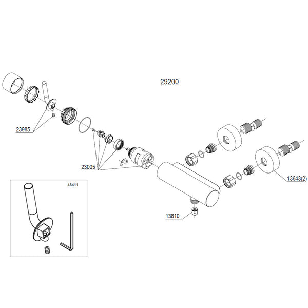 Damixa Parts Arc Shower Faucet 26200.00 / 29200.00