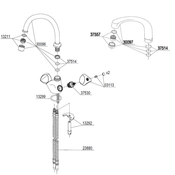 Damixa Onderdelen Object Keukenkraan 30000.00 / 30008.00