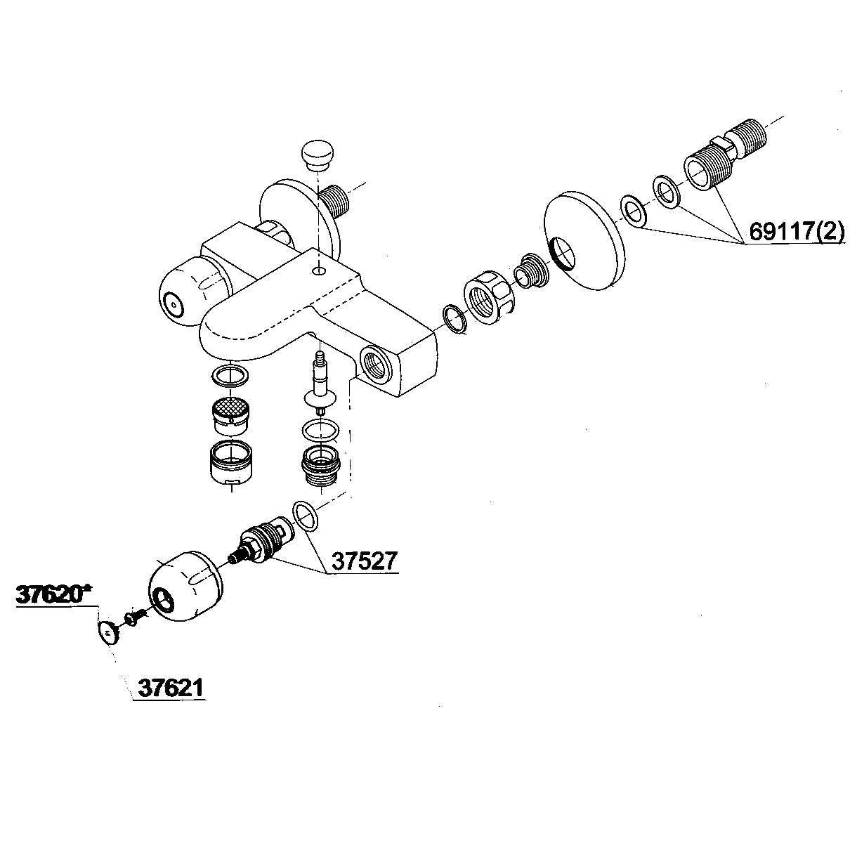 Damixa Parts Cascade Bath Tap 31100.00