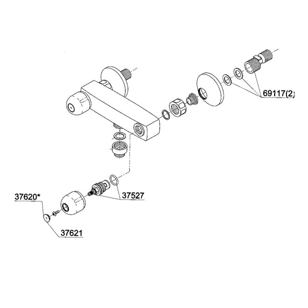 Damixa Parts Cascade Shower Faucet 31200.00