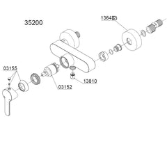 Damixa Parts Willow Shower Tap Hoh 15Cm Article number 35200.00