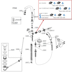 Damixa Onderdelen Tradition Wastafelkraan met aparte handdouche 37040.00