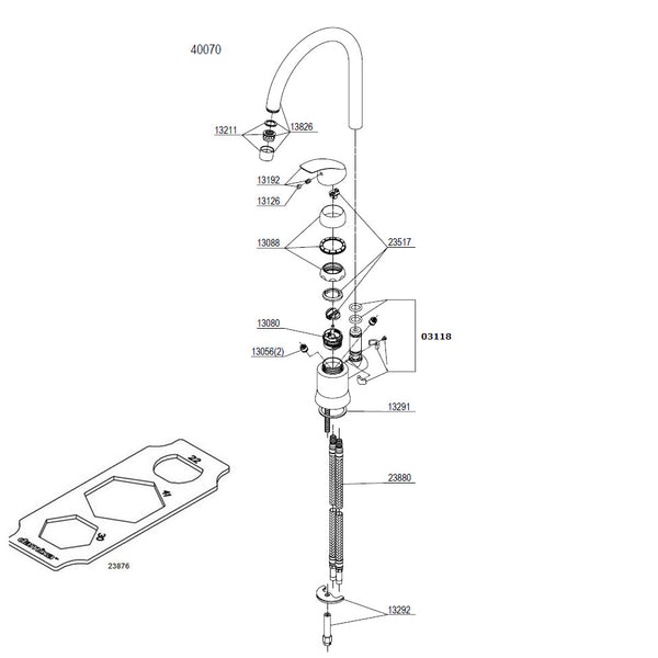 Damixa Parts Eclipse Kitchen Faucet with High Spout 40070.00