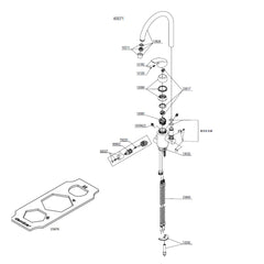 Damixa Parts Eclipse Eclipse Kitchen faucet high with dishwasher connection 40071.00