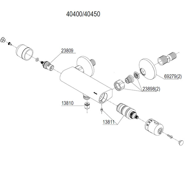 Damixa Parts Eclipse Shower Thermostat 40400.00