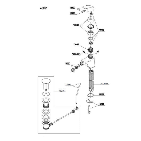 Damixa Parts Eclipse Bidet Tap 46821.00