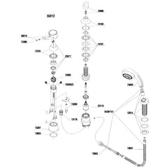 Damixa Onderdelen Apollo Classic 3-gats badkraan 50012.00