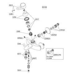 Damixa Onderdelen Apollo Classic Badkraan 50100.00