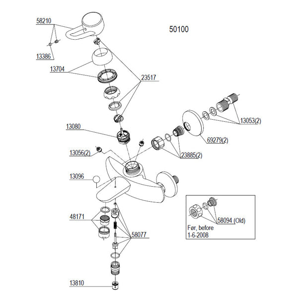 Damixa Parts Apollo Classic Bath Tap 50100.00