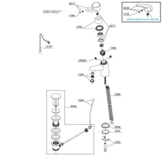 Damixa Onderdelen Apollo Classic Wastafelkraan met waste / ketting 50821.00 / 50021.00