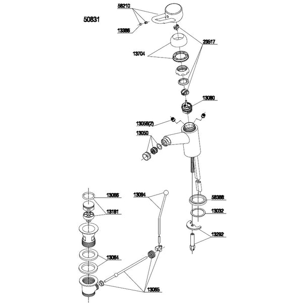 Damixa Parts Apollo Classic Bidet Mixer 50831.00