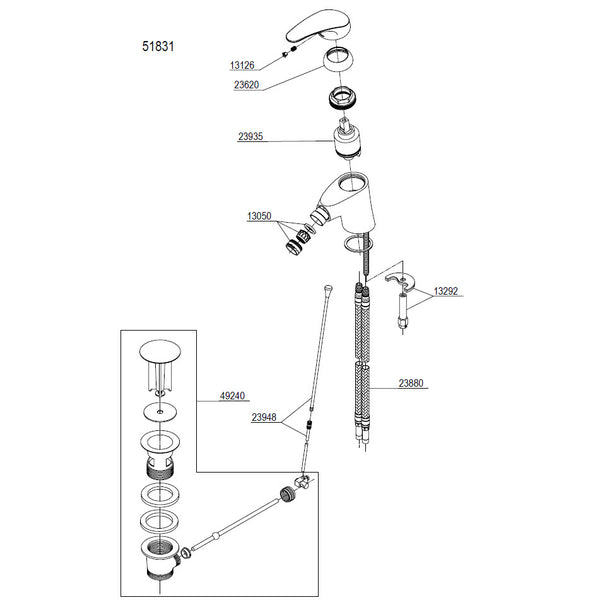 Damixa Parts Lyra Bidet Tap 51831.00