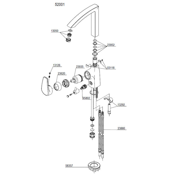 Damixa Parts Elara Kitchen Mixer Tap 52001.00