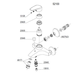 Damixa Parts Elara Bath Mixer Tap 52100.00