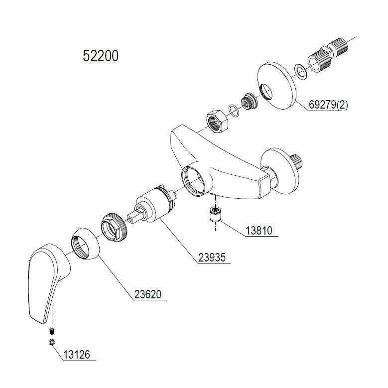 Damixa Parts Elara Shower Mixer Tap 52200.00