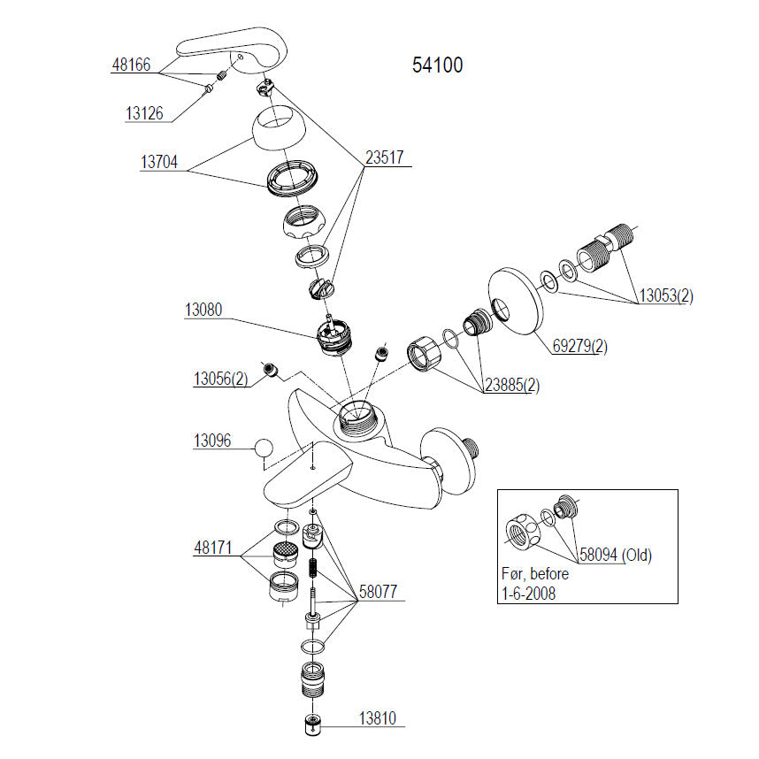 Damixa Parts Apollo Plus Bath Mixer Tap 54100.00