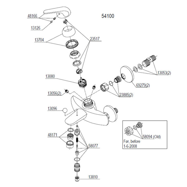 Damixa Parts Apollo Plus Bath Mixer Tap 54100.00