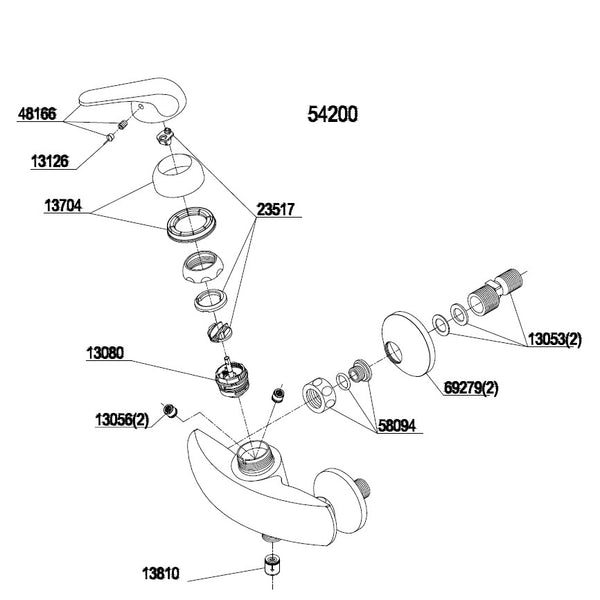 Damixa Parts Apollo Plus Shower Mixer Tap 54200.00