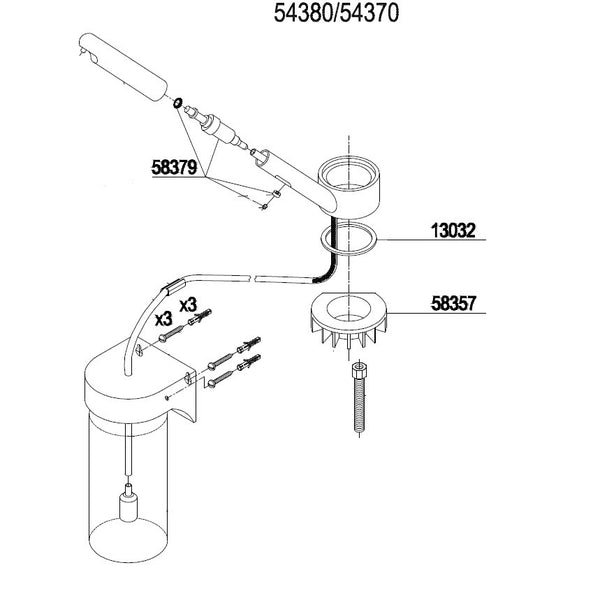 Damixa Parts Integrated soap dispenser 54380.00 / 58498.00