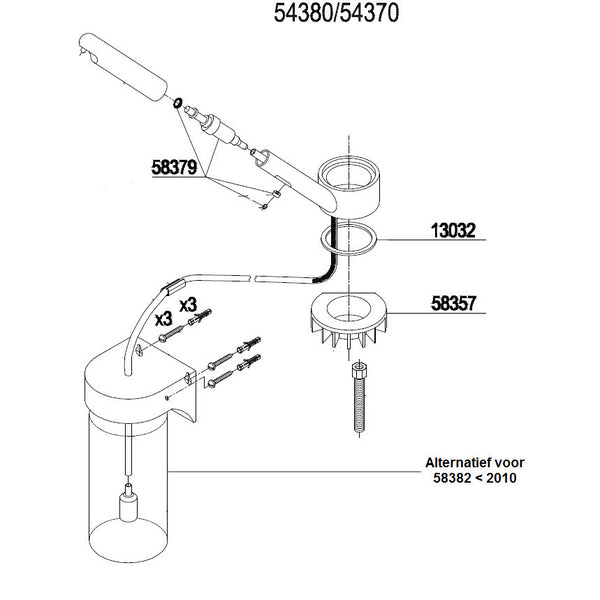 Damixa Parts Integrated soap dispenser 54380.00 / 58498.00