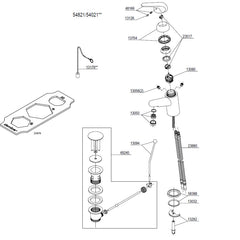 Damixa Parts Apollo Plus Washbasin tap with waste / chain 54821.00 / 54021.00
