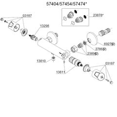 Damixa Onderdelen Thermixa 400 Douchethermostaat Artikelnummer 57404.00 / 57454.00 / 57474.00