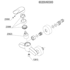 Damixa Parts Clover Shower Mixer Tap 60200.00 / 60300.00