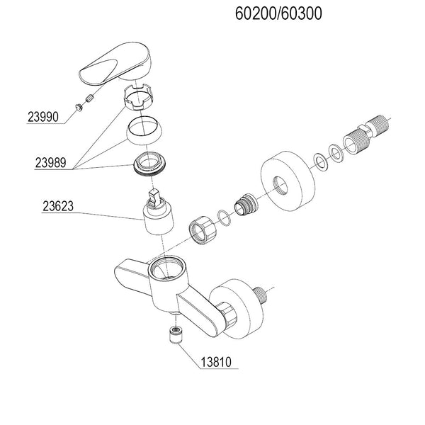 Damixa Parts Clover Shower Mixer Tap 60200.00 / 60300.00