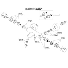 Damixa Parts Clover Bath Thermostat 60500.00 / 60550.00 / 60552.00