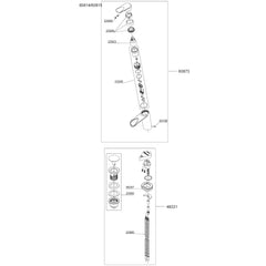 Damixa Parts Clover Basin Tap Open Spout Article number 60814.00 / 60815.00