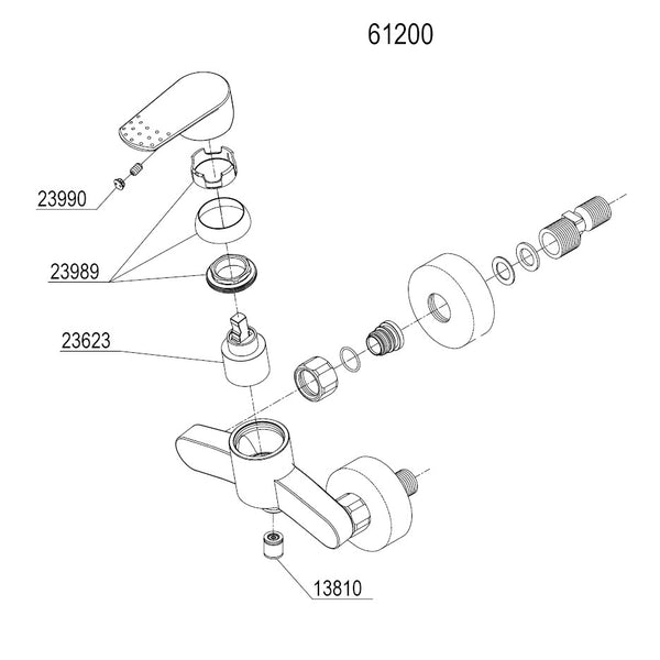 Damixa Parts Jupiter Trend Shower Mixer Tap 61200.00