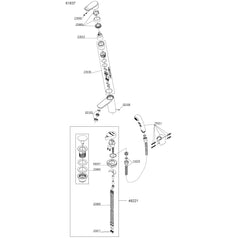 Damixa Parts Jupiter Trend Washbasin Tap with Side Shower Article number 61837.00