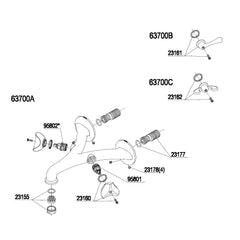 Damixa Parts Classic Line Washbasin tap Wall-mounted 63700.00
