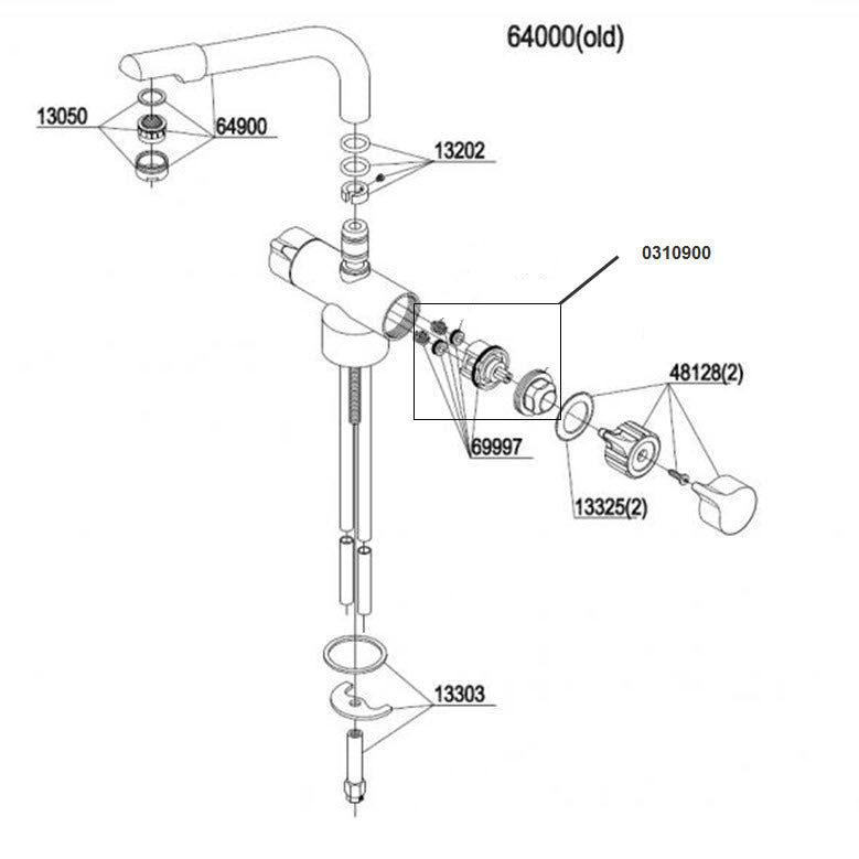 Damixa Onderdelen Architect Keukenkraan 64000.00 OUD