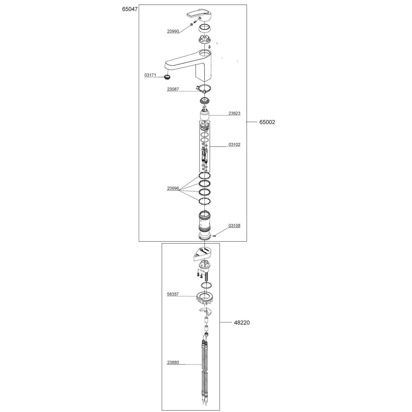 Damixa Slate keukenkraan Artikelnummer 65002.00 / 65047.00 / 65002.74 / 65047.74
