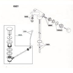 Damixa Parts Architect Washbasin tap with waste 65821.00
