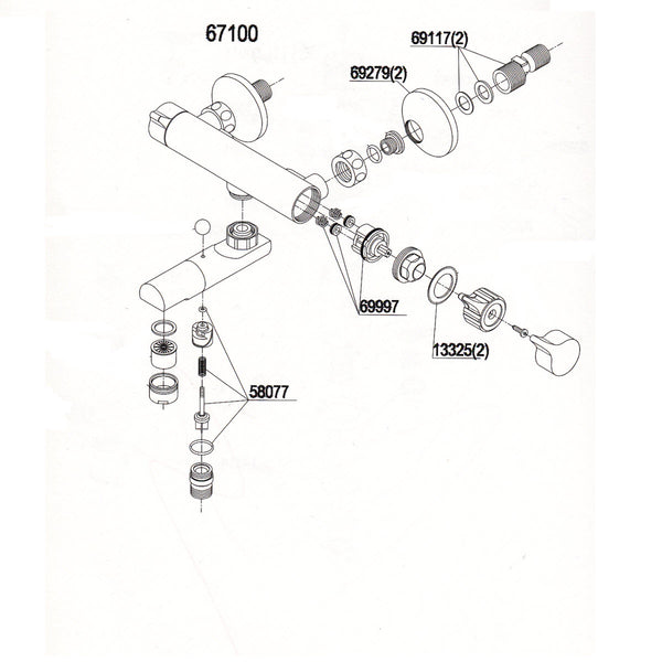 Damixa Parts Architect Bath mixer tap 67100.00