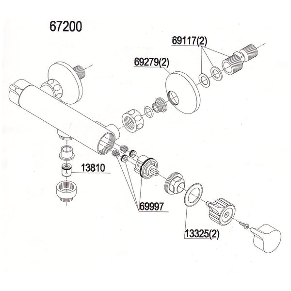 Damixa Parts Architect Shower Mixer Tap 67200.00