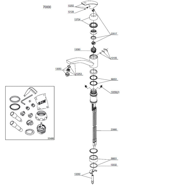 Damixa Parts Gala kitchen mixer tap 70000.00 / 70000.66