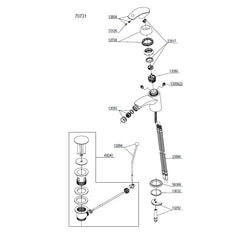 Damixa Spare Parts Gala Bidet Mixer Tap 70731.00