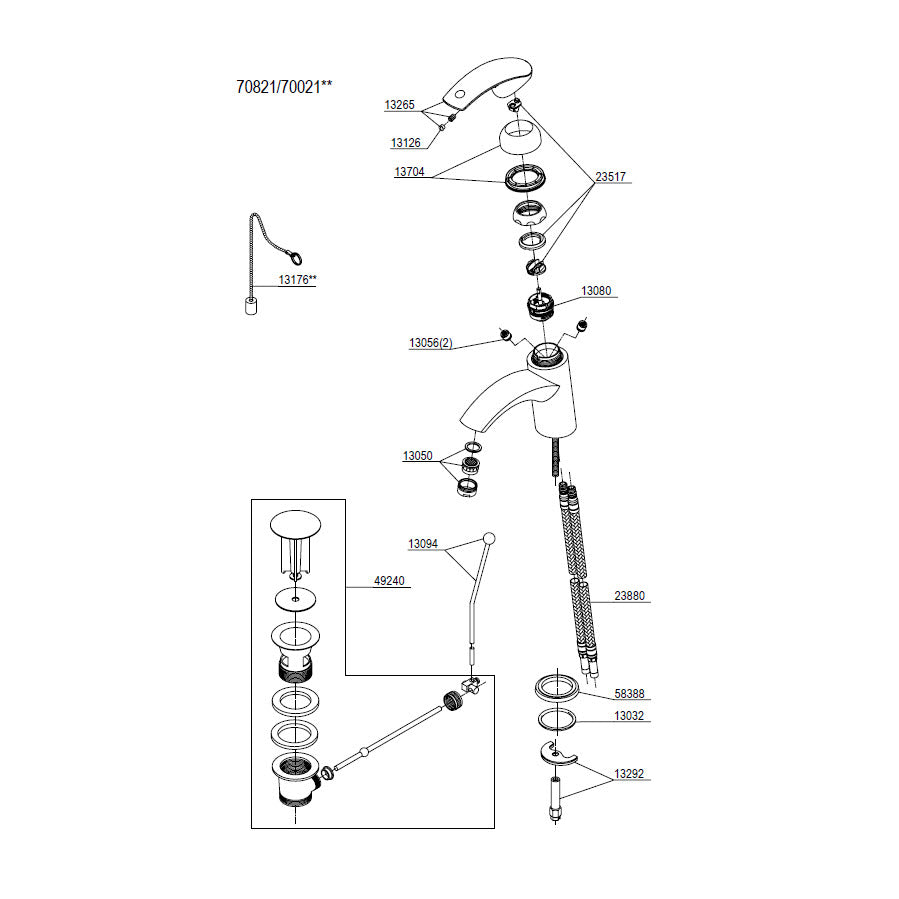 Damixa Parts Gala Washbasin tap 70821.00 / 70021.00 / 70721.00 / 70730.00