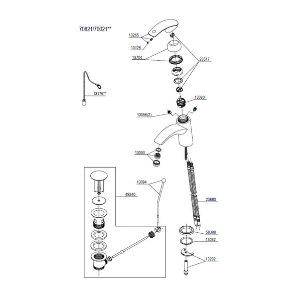 Damixa Parts Gala Washbasin tap 70821.00 / 70021.00 / 70721.00 / 70730.00
