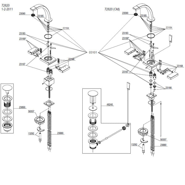 Damixa Parts G Type V3.0 Washbasin tap 72820.00