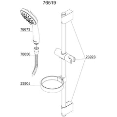 Damixa Parts Fair Jet Plus Slide Rod Set Article number 76519.00