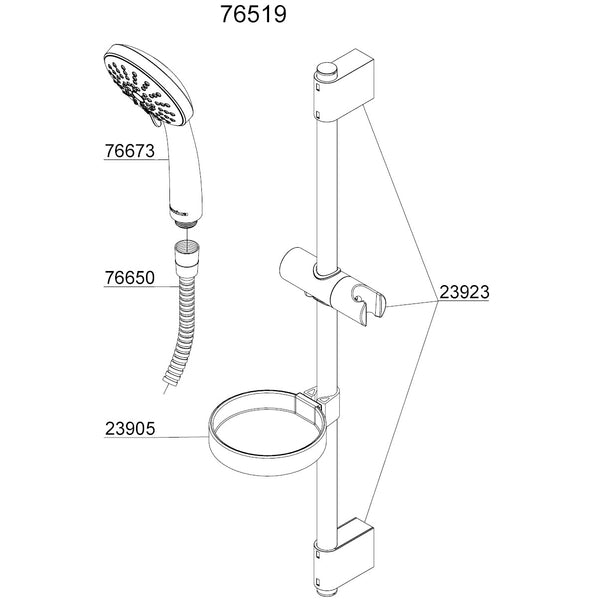 Damixa Parts Fair Jet Plus Slide Rod Set Article number 76519.00